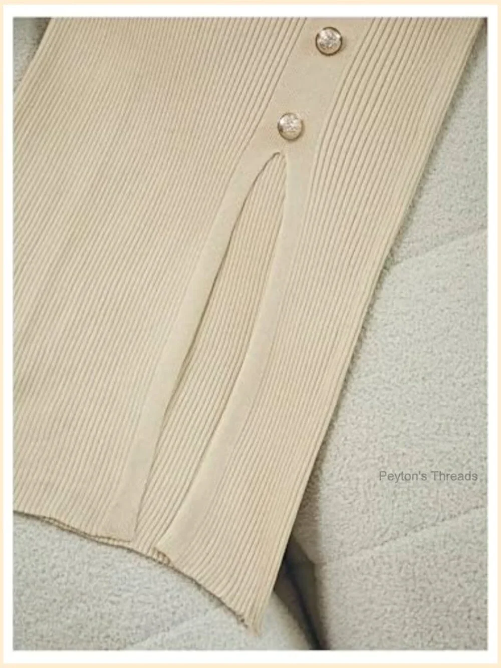 Short Sleeve Sweater Dress Ribbed Knit Button Front Split Thigh Bodycon Midi - Picture 4 of 5